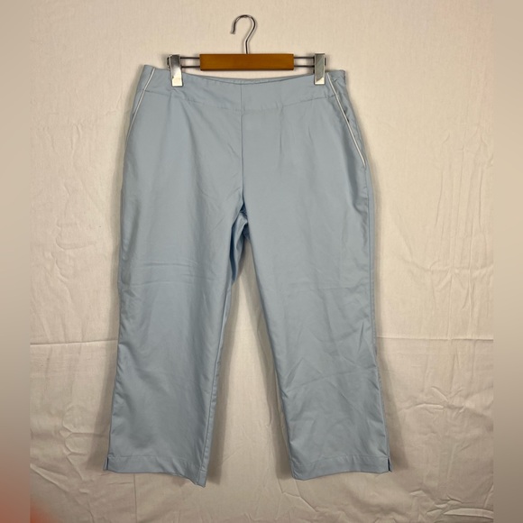 Adidas Climacool Light Blue Capri Pants Sz 10 - Picture 2 of 9
